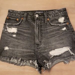 Annie High Rise Denim Short (black)